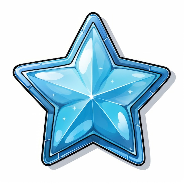 an illustration of a blue star on a white background