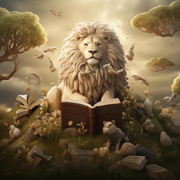Foto illustrazione di una copertina di libro storie mitiche di leoni televisivi