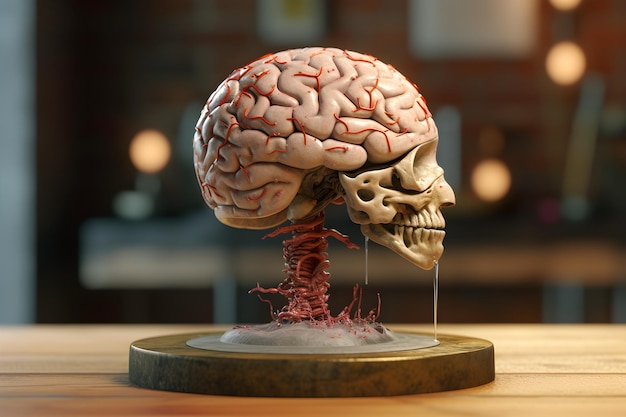 Illustration of a brain for medical study