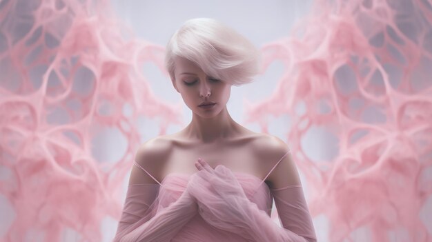 乳がん啓発月間のイラスト AI が生成