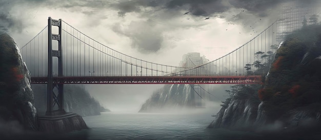 An illustration of a bridge