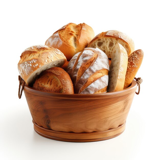 illustration bucket of delicious bread