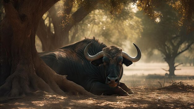 Illustration of Buffalo in the Wild