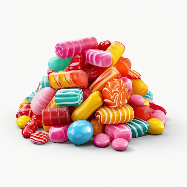 illustration a bunch of candy innovative visual style