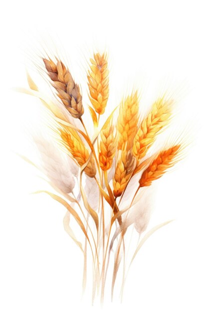 illustration of a bunch of wheat on a white background