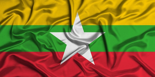 Illustration of burma flag