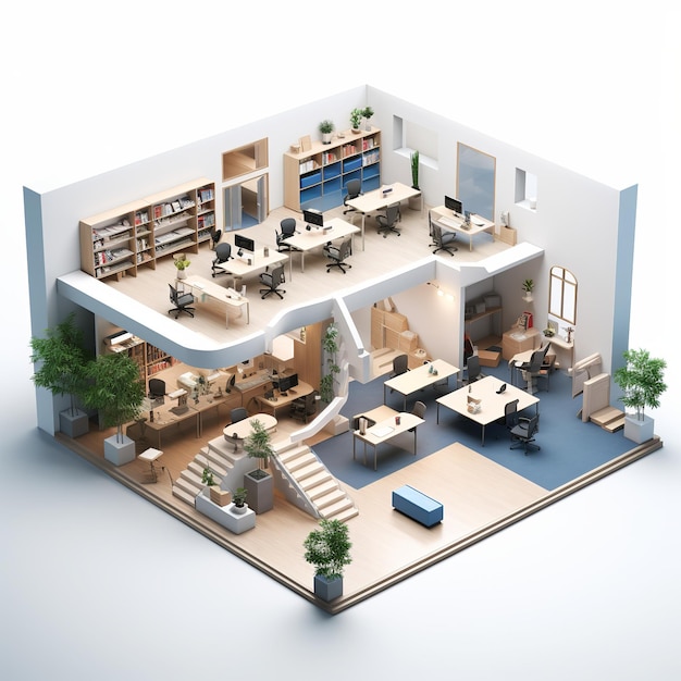 illustration of Business Incubator3D rendering of a business