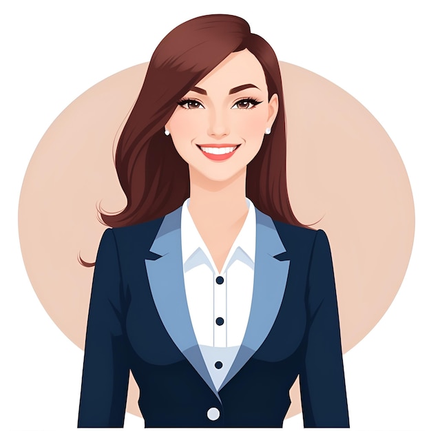 illustration business woman american cartoon art style images with ai generated