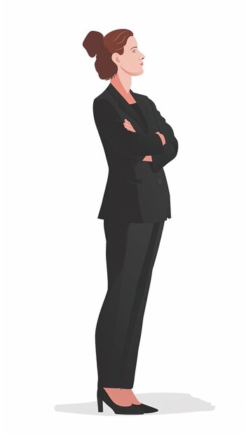 Illustration of businesswoman standing