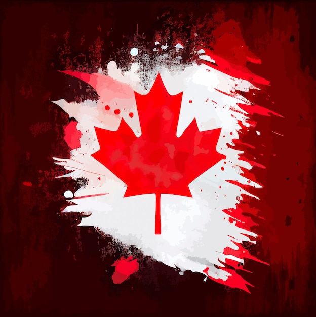 Illustration of the canada flag