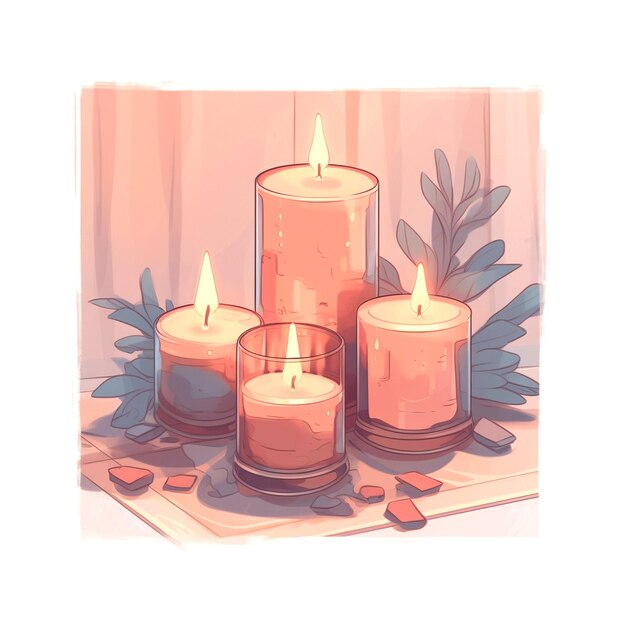 Photo illustration of candle