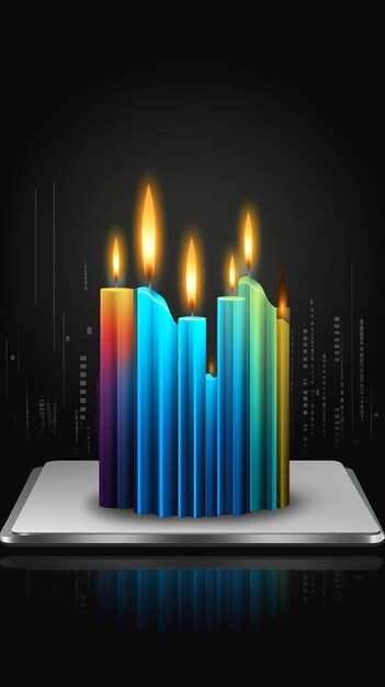 Photo illustration of candle