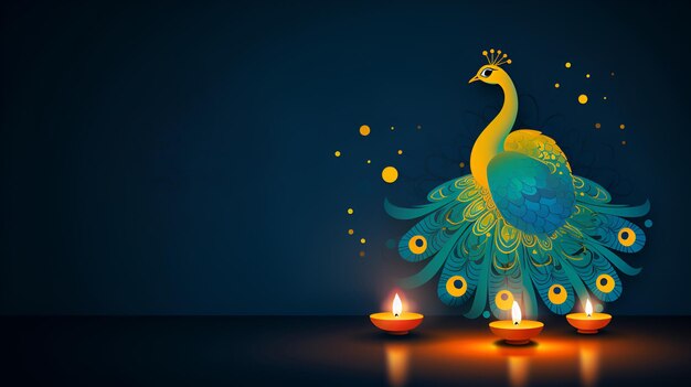 빛의 인도 디발리 축제에서 파우와 함께 불의 일러스트레이션 1