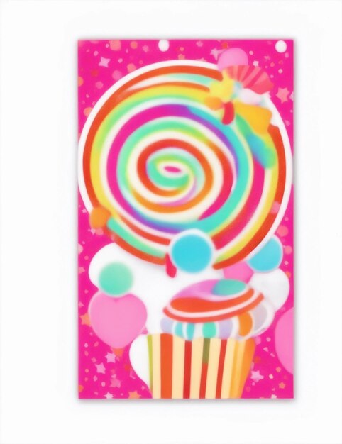 illustration candy theme stickers