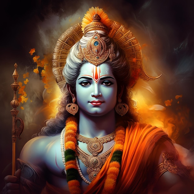 illustration of A captivating and aweinspiring image of Lord Shree