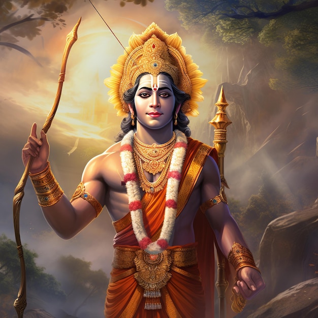 illustration of A captivating and aweinspiring image of Lord Shree