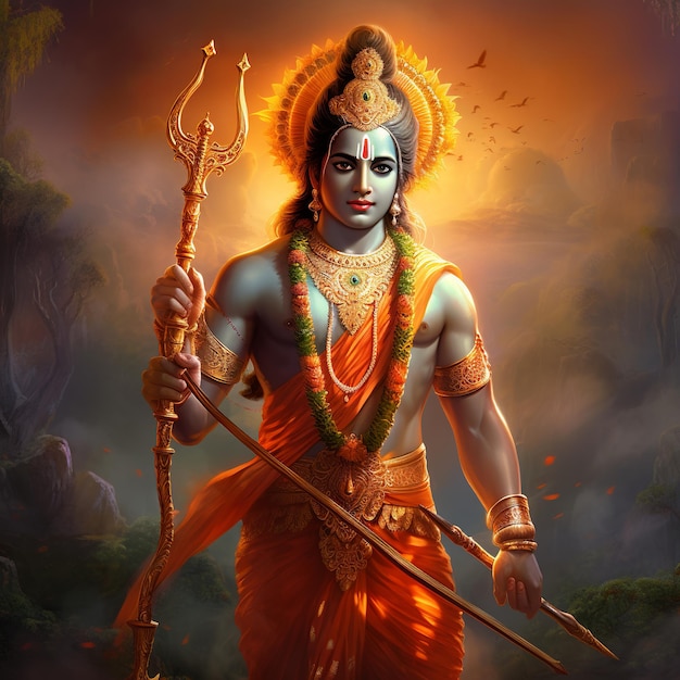 illustration of A captivating and aweinspiring image of Lord Shree