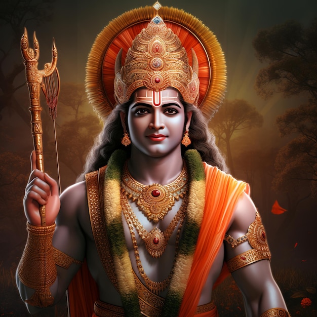 illustration of A captivating and aweinspiring image of Lord Shree