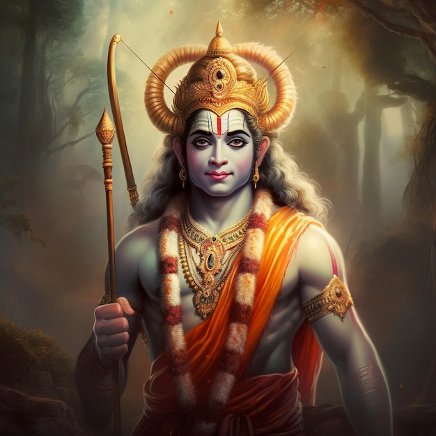 illustration of A captivating and aweinspiring image of Lord Shree