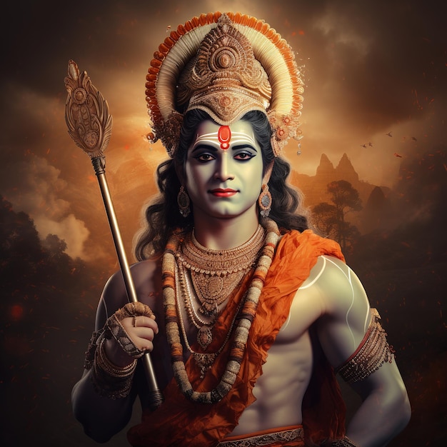 illustration of A captivating and aweinspiring image of Lord Shree