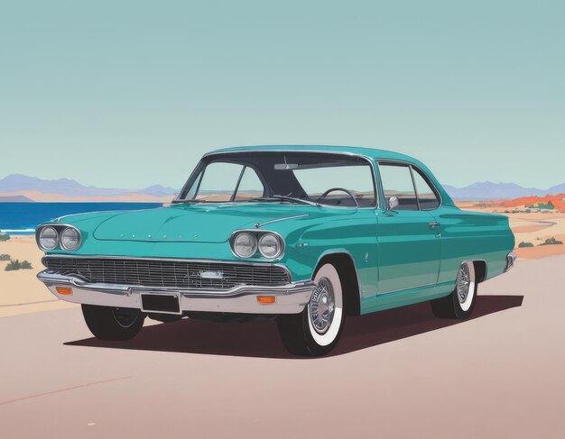 Illustration of a car on a clean background