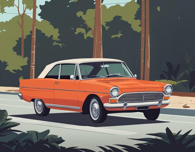 Illustration of a car on a clean background