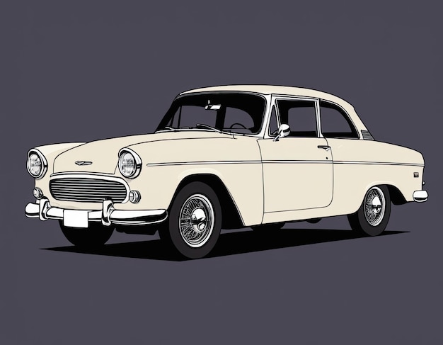 清潔な背景の車のイラスト