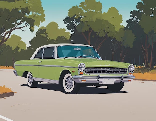 Illustration of a car on a clean background