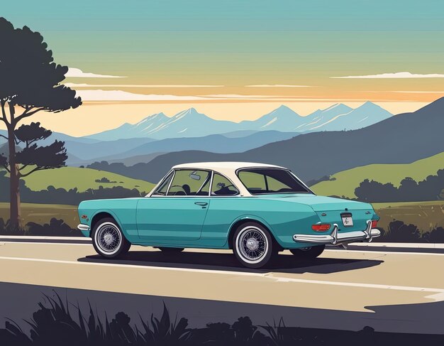 Illustration of a car on a clean background