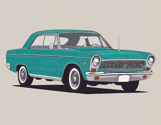 Illustration of a car on a clean background