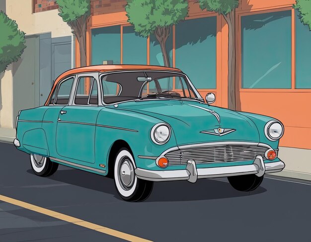 Illustration of a car on a clean background