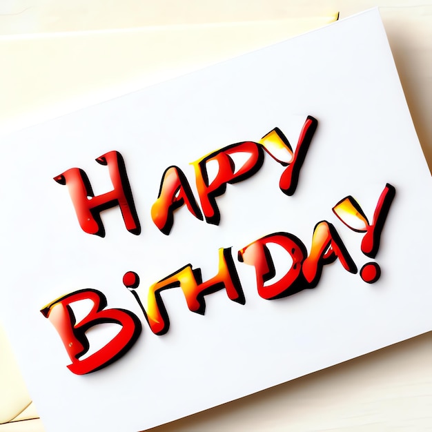 Photo illustration of card with the text happy birthday blessings