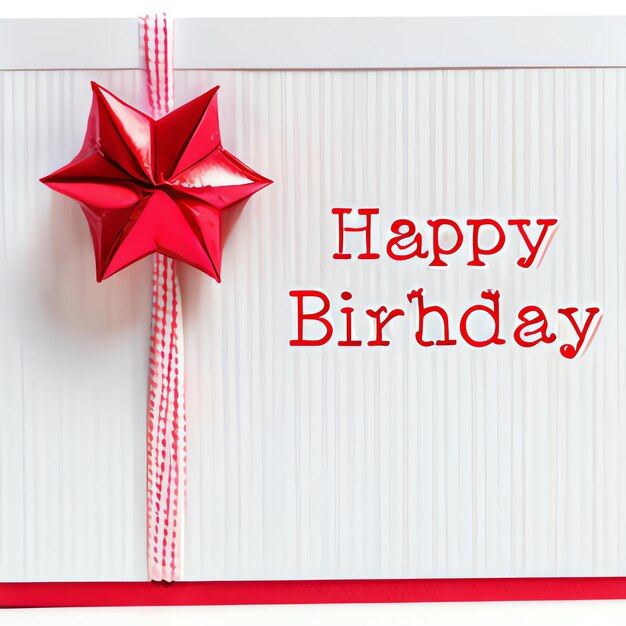 Photo illustration of card with the text happy birthday festivity