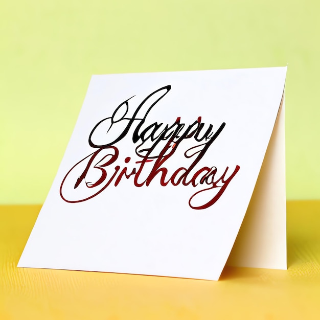 Photo illustration of card with the text happy birthday fun time