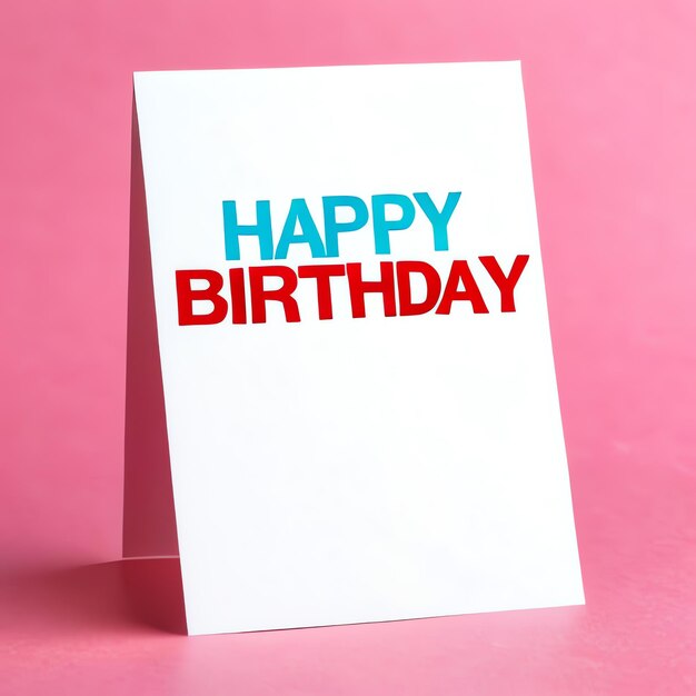 Photo illustration of card with the text happy birthday memories