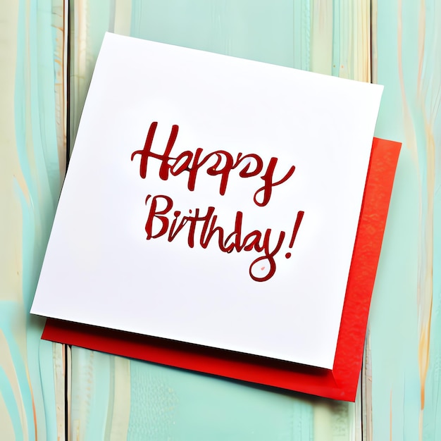 Photo illustration of card with the text happy birthday party