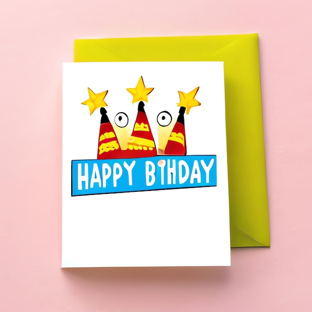 Photo illustration of card with the text happy birthday song