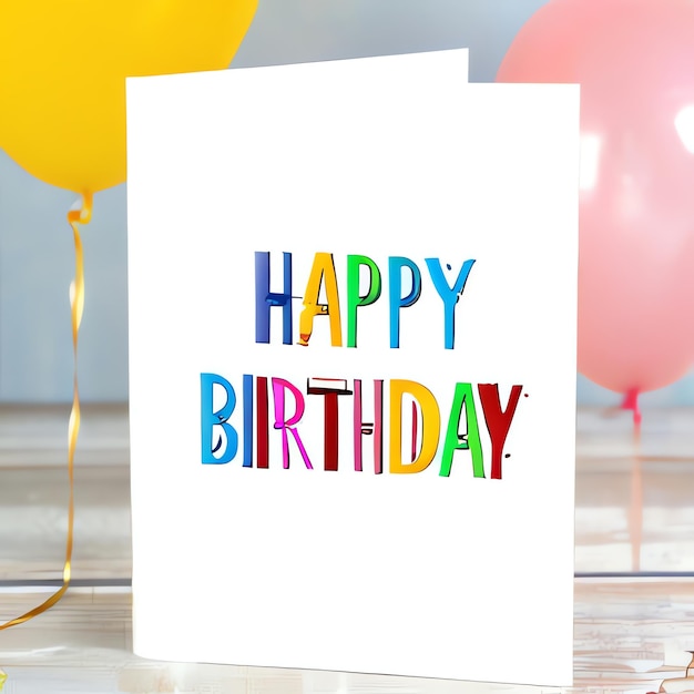 Illustration of card with the text Happy Birthday song