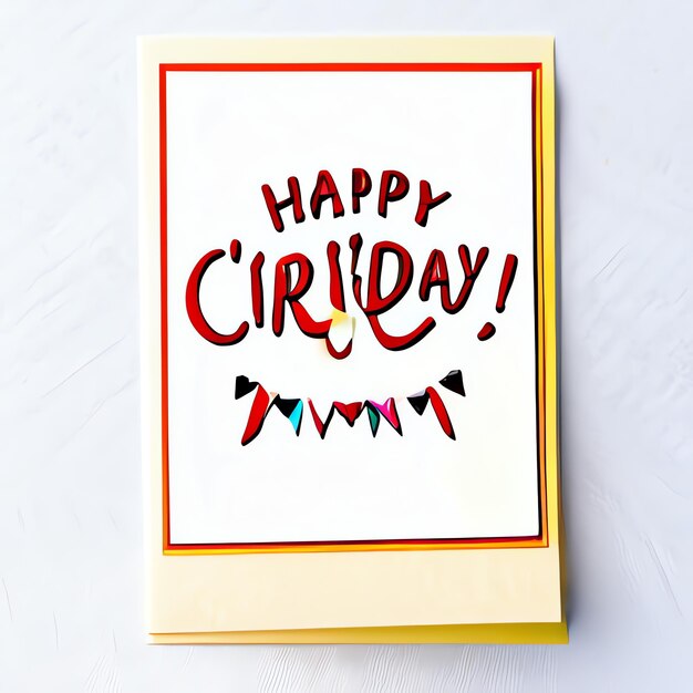 Illustration of card with the text Happy Birthday special day