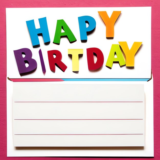 Photo illustration of card with the text happy birthday wishes