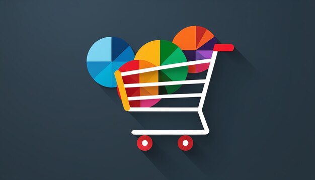 Illustration of a Cart Icon Graph for Your Creative Projects