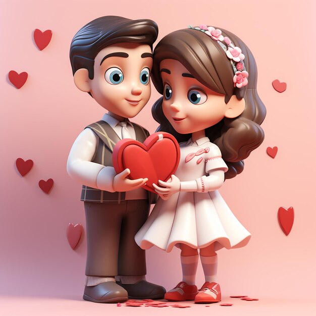 Illustration of cartoon Cats couple in valentine day Love love story relationship