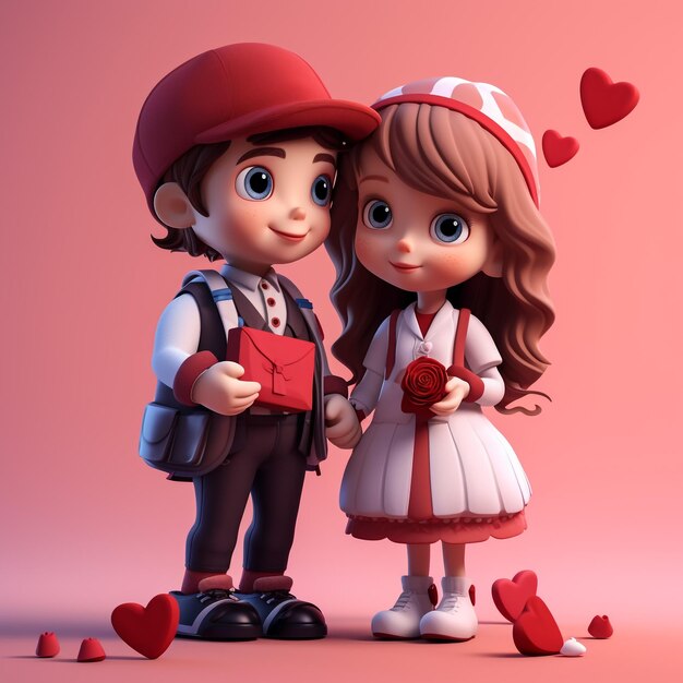 Illustration of cartoon Cats couple in valentine day Love love story relationship