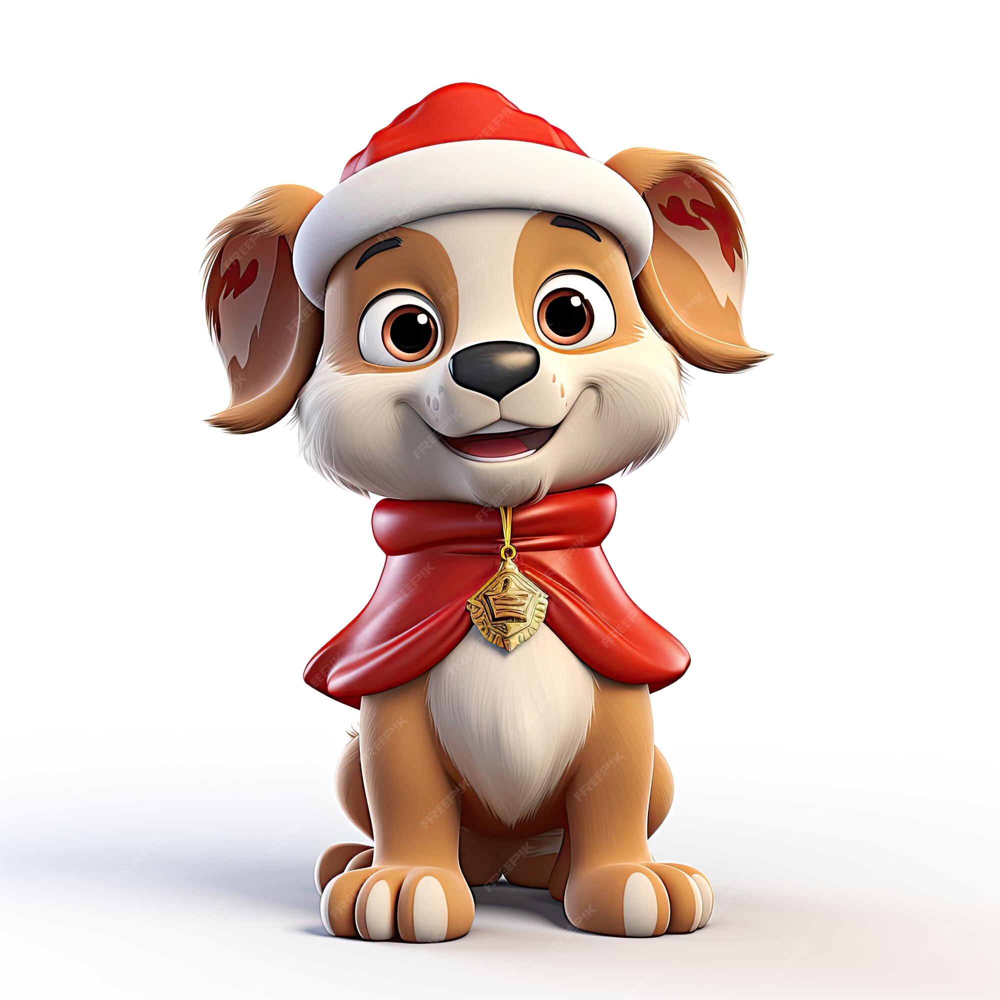 Premium AI Image illustration cartoon dog santa allure showdown
