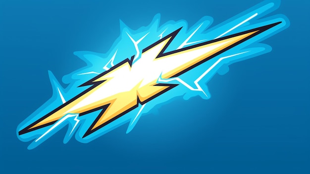 Photo illustration of a cartoon of an electric lightning