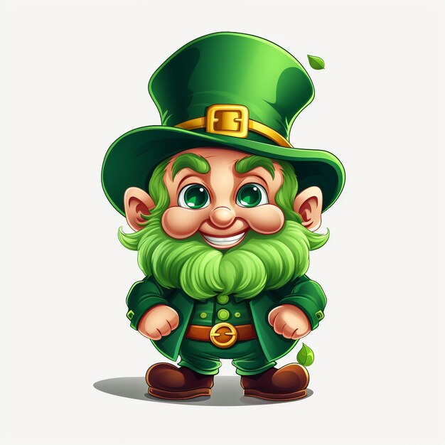 illustration of Cartoon funny leprechaun