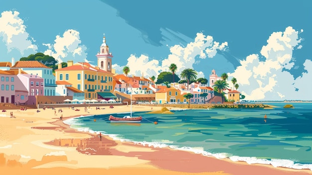 Photo illustration of cascais portugal