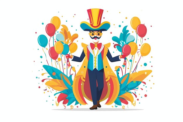 illustration of celebrating carnival