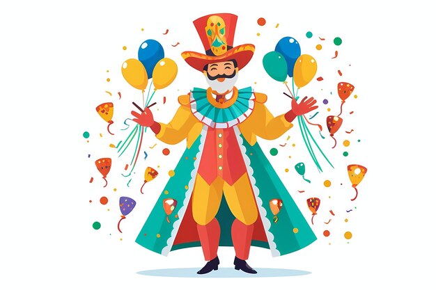 illustration of celebrating carnival