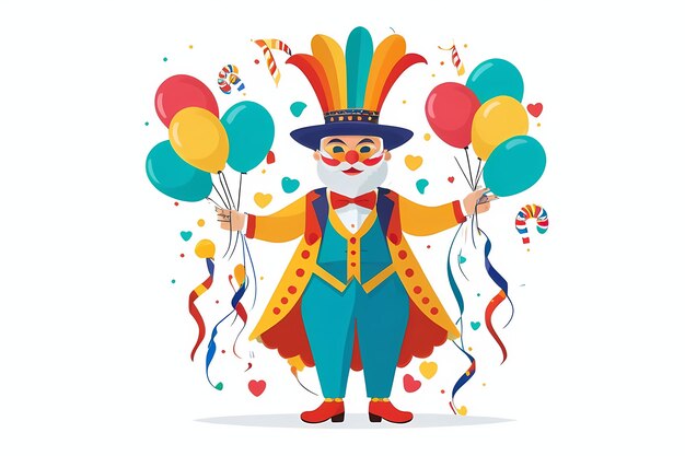 illustration of celebrating carnival